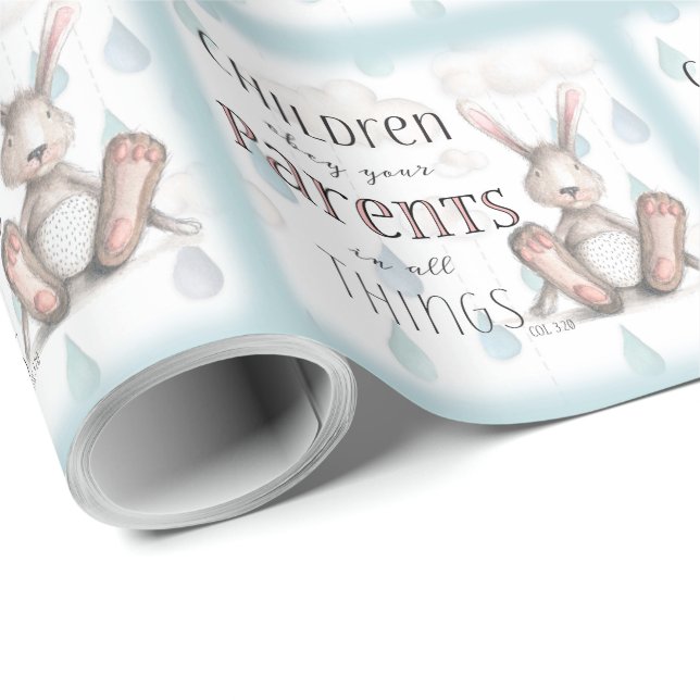 Children Obey Your Parents - Col 3:20 Wrapping Paper (Roll Corner)