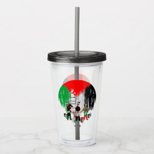 Children of Gaza Painting Palestine Flag  Acrylic Tumbler