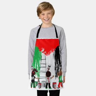 Children of Gaza Painting Palestine Flag  Apron