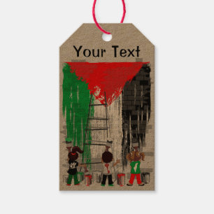 Children of Gaza Painting Palestine Flag Gift Tags