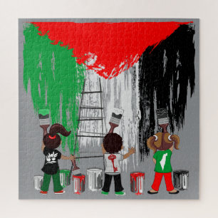 Children of Gaza Painting Palestine Flag  Jigsaw Puzzle