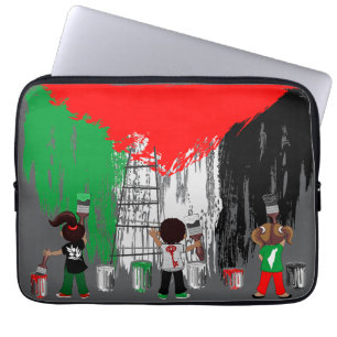 Children of Gaza Painting Palestine Flag Laptop Sleeve