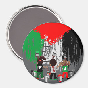 Children of Gaza Painting Palestine Flag  Magnet