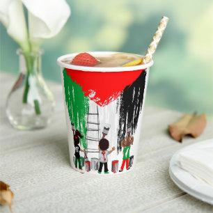 Children of Gaza Painting Palestine Flag  Paper Cups