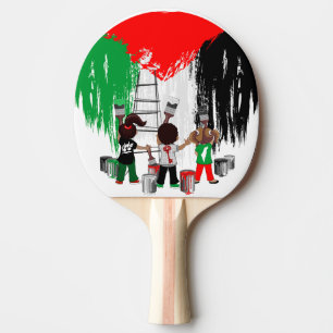 Children of Gaza Painting Palestine Flag  Ping Pong Paddle