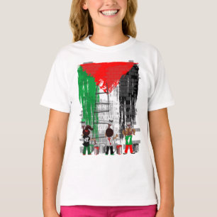 Children of Gaza Painting Palestine Flag T-Shirt