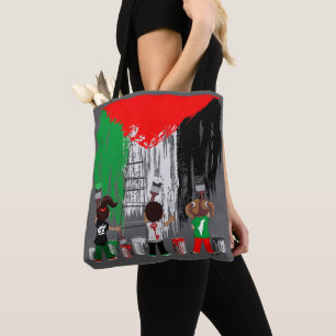 Children of Gaza Painting Palestine Flag  Tote Bag