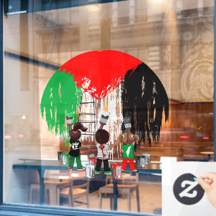 Children of Gaza Painting Palestine Flag  Window Cling