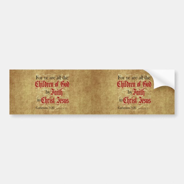 Children of God by Faith Bumper Sticker (Front)