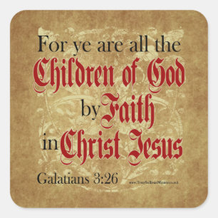 Children of God by Faith Square Sticker
