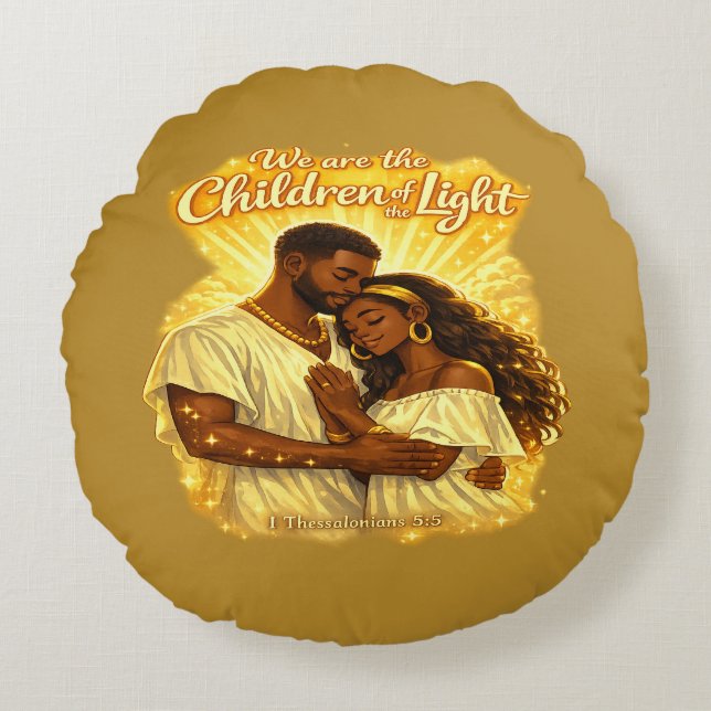 Children of Light Round Cushion (Front)