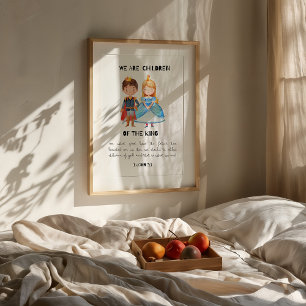 Children of the King Christian Nursery Print 