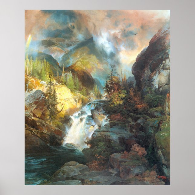 Children of the Mountain, by Thomas Moran Poster (Front)