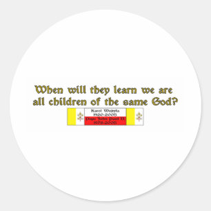 Children of the Same God 1 Classic Round Sticker