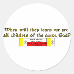 Children of the Same God 1 Classic Round Sticker