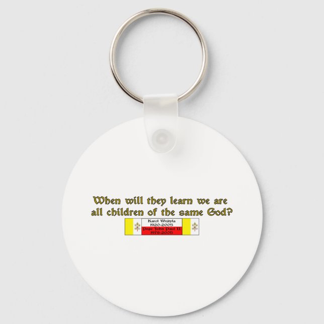 Children of the Same God 1 Key Ring (Front)