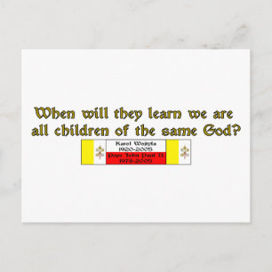 Children of the Same God 1 Postcard