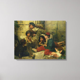 Children of the Streets of Paris, 1852 Canvas Print