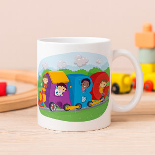 Children On An Alphabet Train Coffee Mug