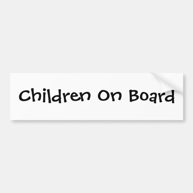 Children On Board Bumper Sticker (Front)
