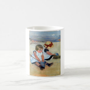 Children on the Beach, Cassatt Coffee Mug