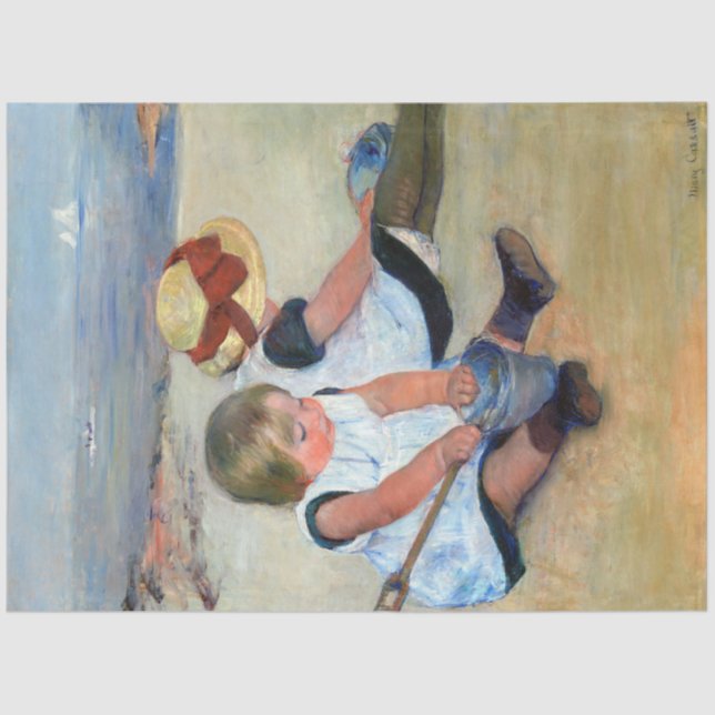 Children on the Beach, Cassatt Tissue Paper (Front)