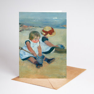 Children on the Beach Mary Cassatt Card