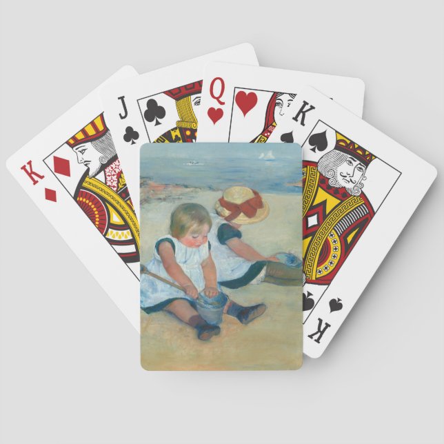 Children on the Beach | Mary Cassatt Playing Cards (Back)