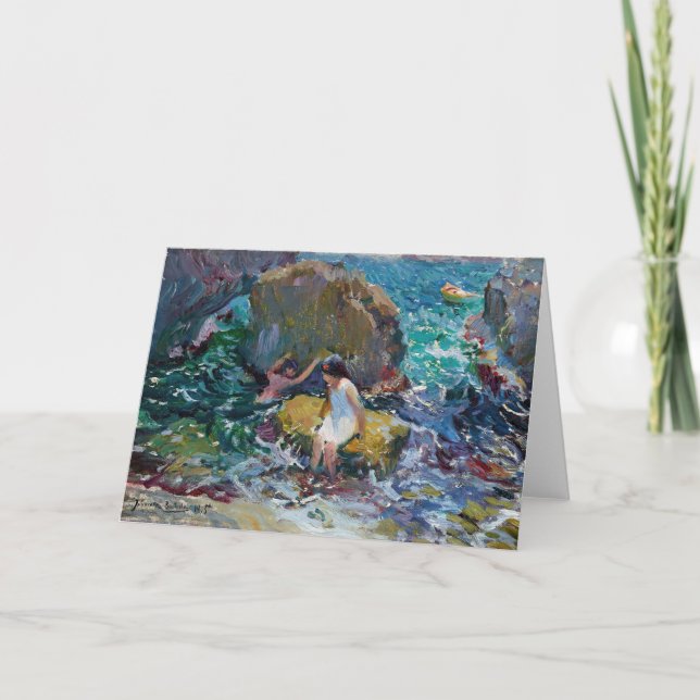 Children on the Shore, Jávea | Joaquín Sorolla Card (Front)