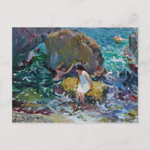 Children on the Shore, Jávea   Joaquín Sorolla Postcard