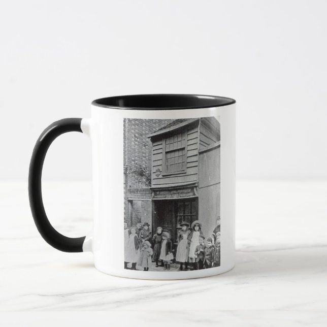 Children outside John Pounds's workshop Mug (Left)