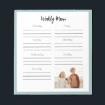 Children Photo Daily Menu Planner Notepad<br><div class="desc">Daily Menu Planner children photo Notepad.</div>
