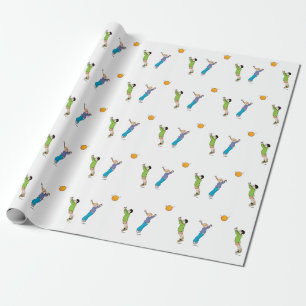 Children Playing Ball  Wrapping Paper
