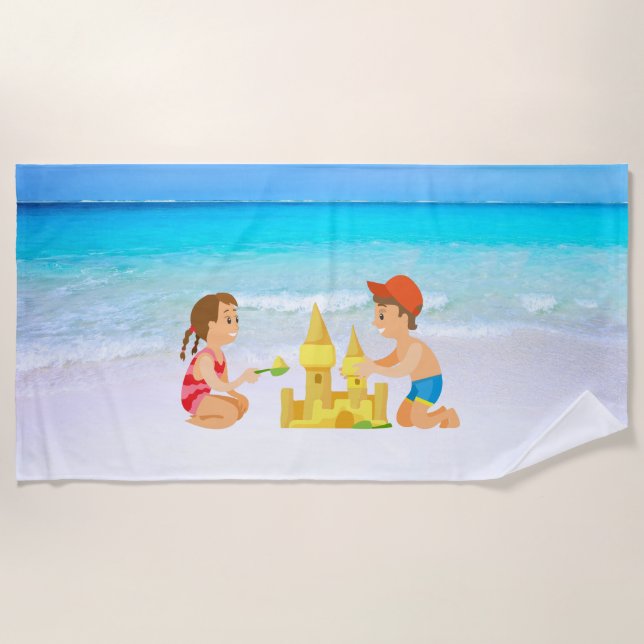 Children playing Beach Towel (Front)