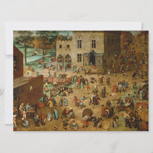 Children Playing Games (Pieter Bruegel the Elder) Card (Front)