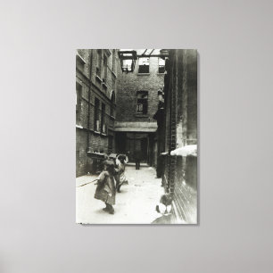 Children playing in a slum, 1899 canvas print