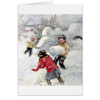 children playing in snow