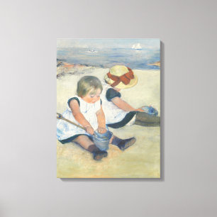 Children Playing on the Beach, 1884 Canvas Print