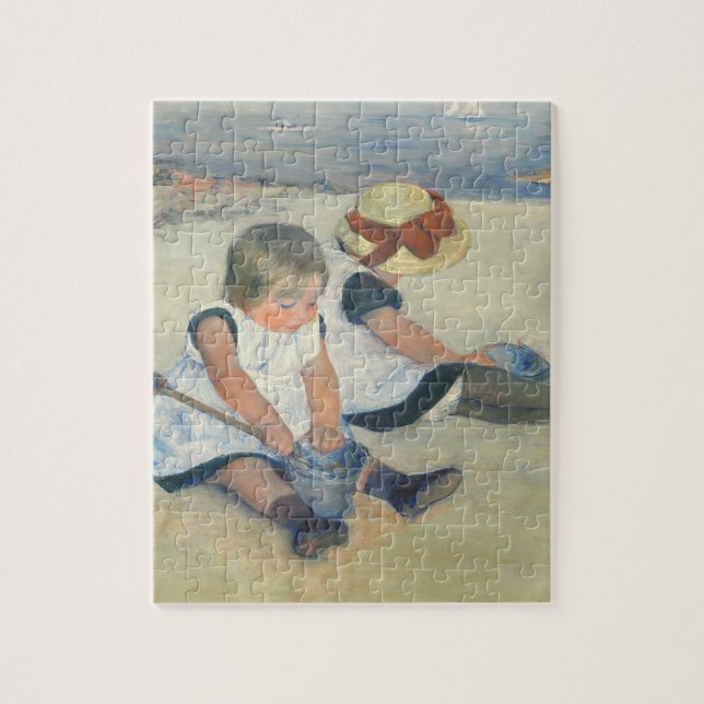 Children Playing on the Beach, 1884 Jigsaw Puzzle (Vertical)