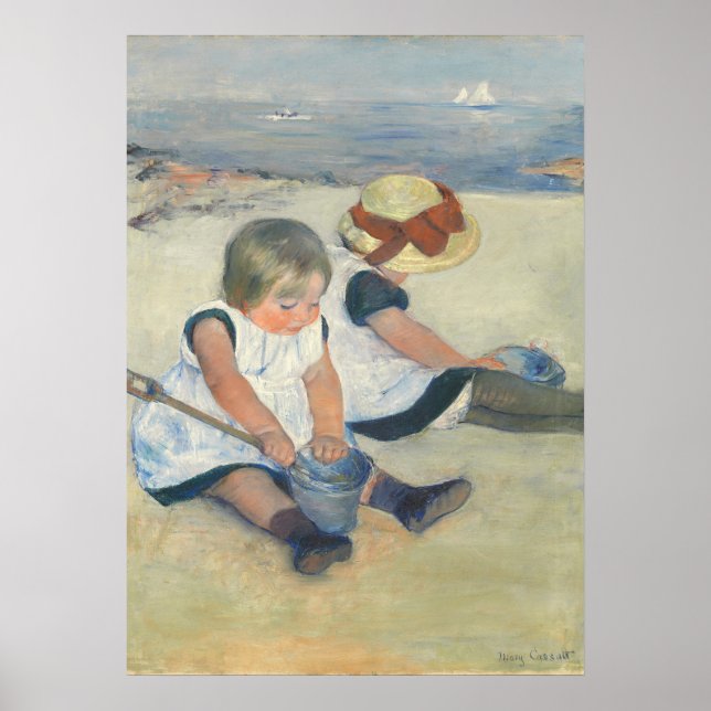 Children Playing on the Beach, 1884 Poster (Front)