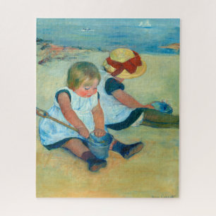 Children Playing on the Beach by Mary Cassat Jigsaw Puzzle