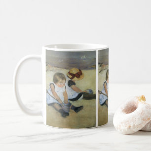 Children Playing on the Beach by Mary Cassatt Coffee Mug