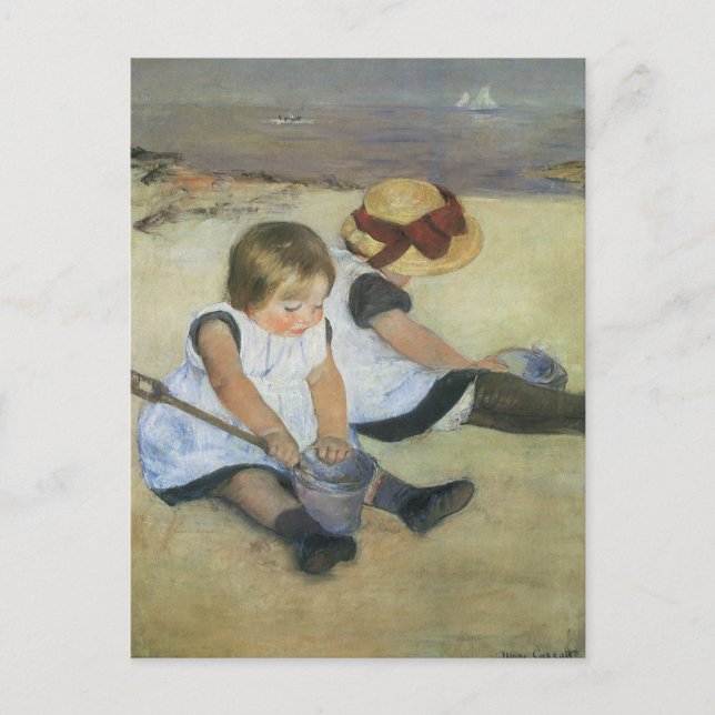 Children Playing on the Beach by Mary Cassatt Postcard (Front)