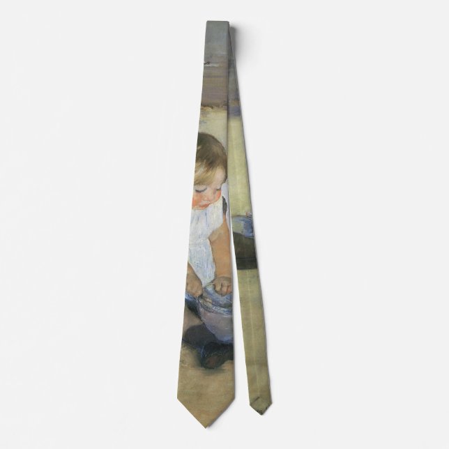 Children Playing on the Beach by Mary Cassatt Tie (Front)