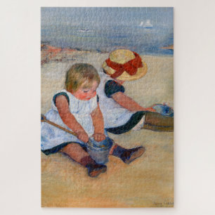 Children Playing on the Beach Jigsaw Puzzle