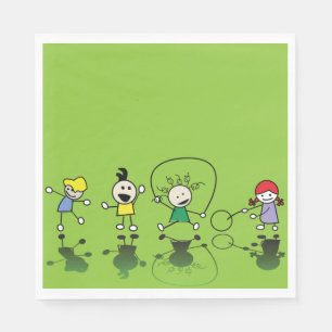 Children Playing Paper Napkins