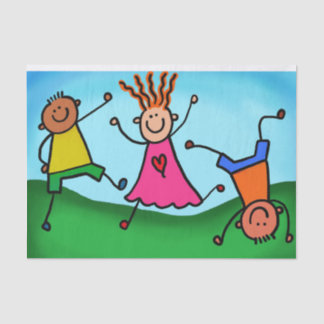 Children Playing Tissue Paper