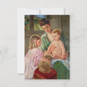 Children Playing with a Dog by Mary Cassatt Card