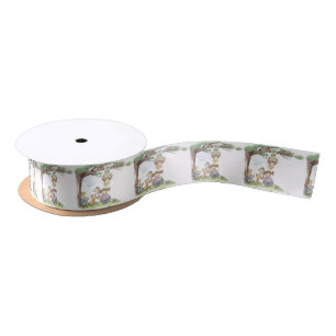 children reading books satin ribbon