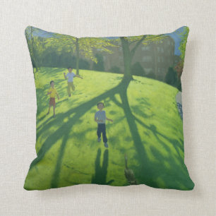 Children Running in the Park Derby 2002 Cushion